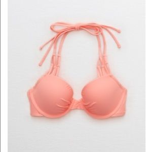 Arie Lightly Lined Bikini Top Coral